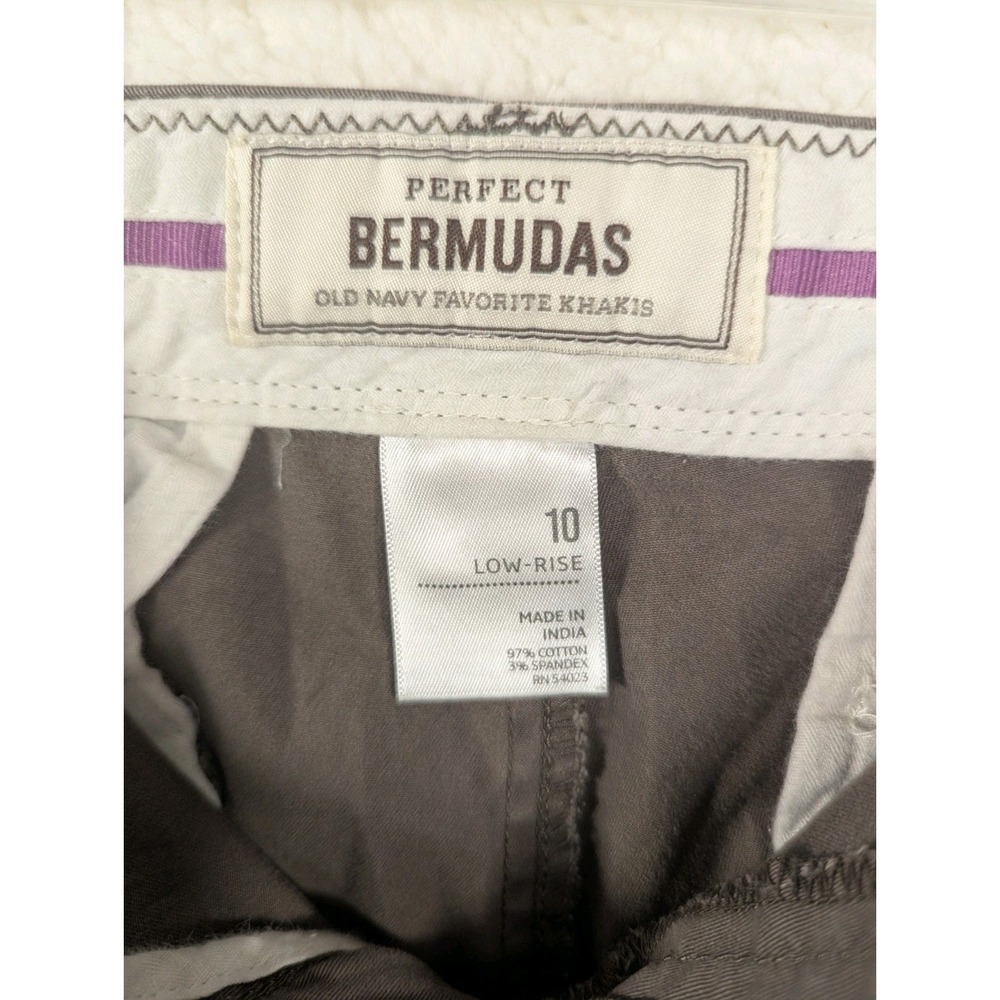 Old Navy Shorts, Women's Size 10, Brown, Perfect Bermudas, Pockets, Low Rise - Picture 5 of 8